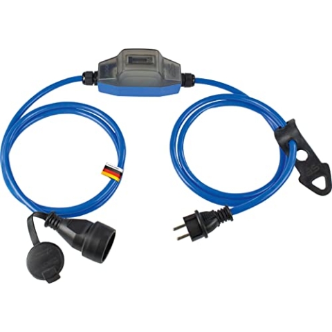 as - Schwabe – Stromzähler ROCO MID konform, Wechselstromzähler im Kunststoffgehäuse, 5+1- stellig analog, 230V/16A/max. 3500W, für den Außenbereich mit Aufhängelasche, IP44, Schwarz/Blau, 61757