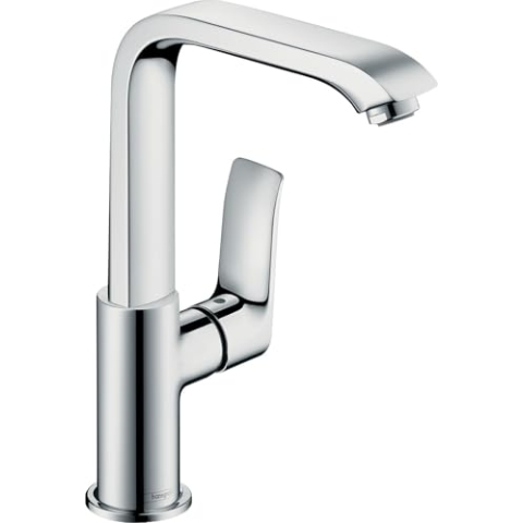 hansgrohe Wasserhahn Metris (Armatur mit Auslauf Höhe 230mm und Zugstangen-Ablaufgarnitur) Chrom