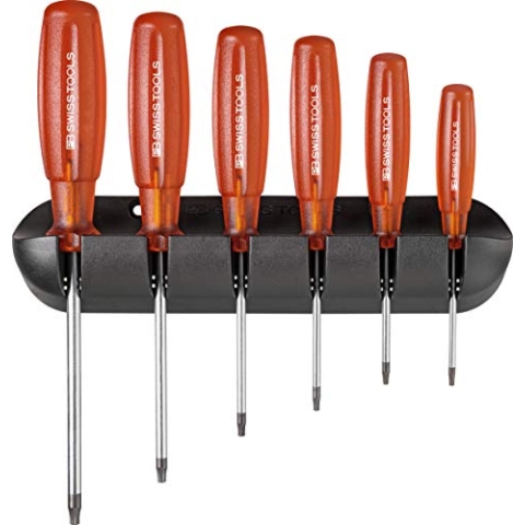 PB Swiss Tools Schraubendreher-Satz 6-teilig Torx im Wandhalter Multicraft
