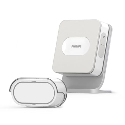 Philips WelcomeBell BASIC Funk Türklingel, bis zu 200 m Reichweite, 531012