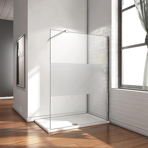 80x200cm Walk In Dusche Begehbare Duschwand Glas Duschabtrennung Duschtrennwand Glastrennwand Glaswand mit NANO-Beschichtung