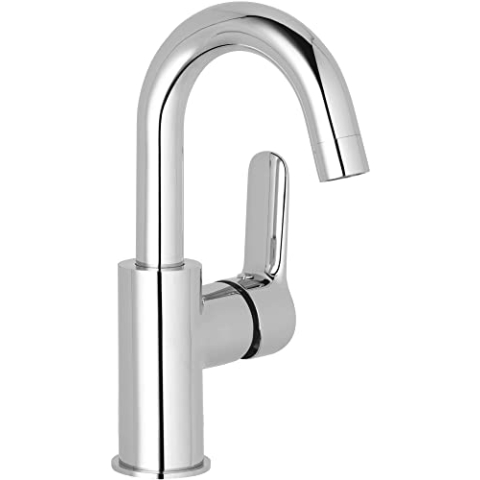 Saqu Dream Waschtischarmatur Drehbar Chrom - Wasserhahn Bad Mischbatterie für Waschbecken, Waschtischmischer Komplett mit Installationszubehör