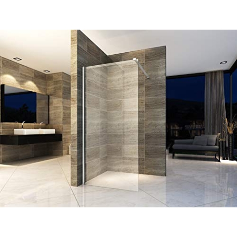 160x200cm Walk In Dusche Begehbare Duschwand Glas Duschabtrennung Duschtrennwand Glastrennwand Glaswand mit NANO-Beschichtung