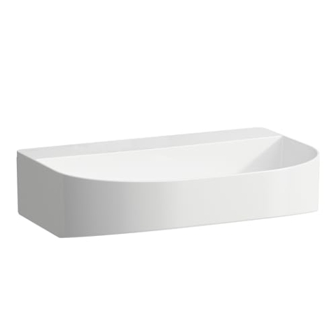 LAUFEN Sonar Waschtisch unterbaufähig, ohne Hahnloch, ohne Überlauf, 600x420mm, H8103427571421, Farbe: Weiß matt