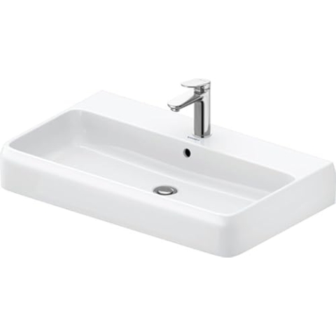Duravit Qatego Waschtisch, 800x470mm, mit Überlauf, Unterseite glasiert, 2382802000, Farbe: Weiß