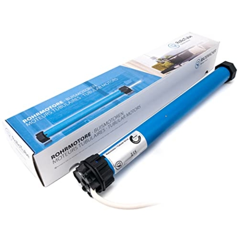 Rademacher RolloTube C-line Medium, 10 Nm, SW60 - Rohrmotor Rollladenmotor - selbstlernender Motor mit Sanftanschlag, Positionserfassung, Blockiererkennung (CLIM 10/16PZ, 22601056), Blau