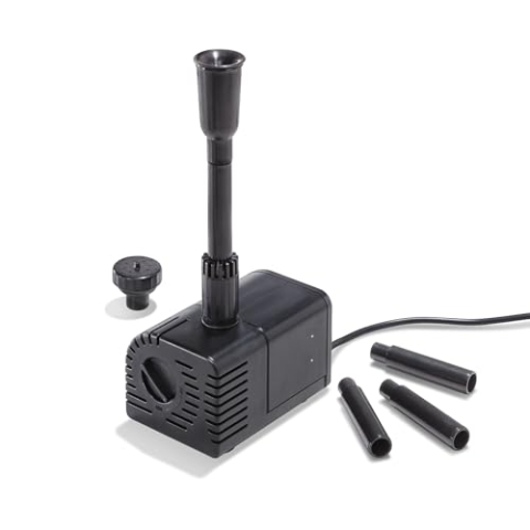esotec Solar Teichpumpe Siena 900/1500, 12-24V/DC Ersatzpumpe, Sprinklerset, LED Anschluss, universell einsetzbare Einzelpumpe, Ersatzteil, Zubehörpumpe, Erweiterungspumpe, IP68 101758