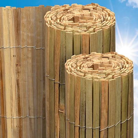 Sol Royal Bambus Sichtschutz 120 hoch – FSC® Balkon Sichtschutz Garten Bambusmatte als Wind- & Blickschutz für Garten Zaun 120x600 cm – Natursichtschutz Witterungsbeständig – B89