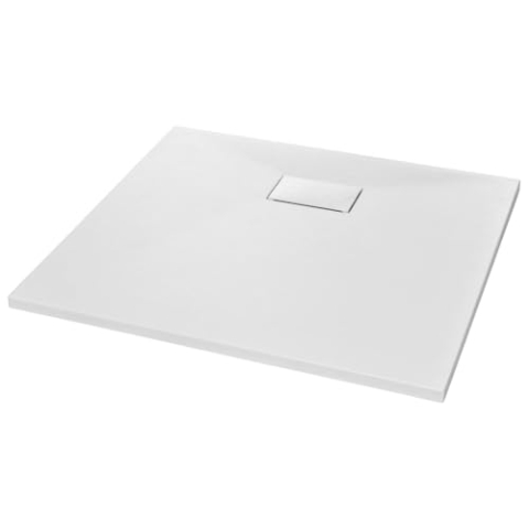 vidaXL Duschwanne Duschtasse Brausewanne Brausetasse Duschbecken Dusche Wanne Bad Badezimmer SMC Weiß 90x80cm Niedrige Schwelle 9cm Ablauföffnung