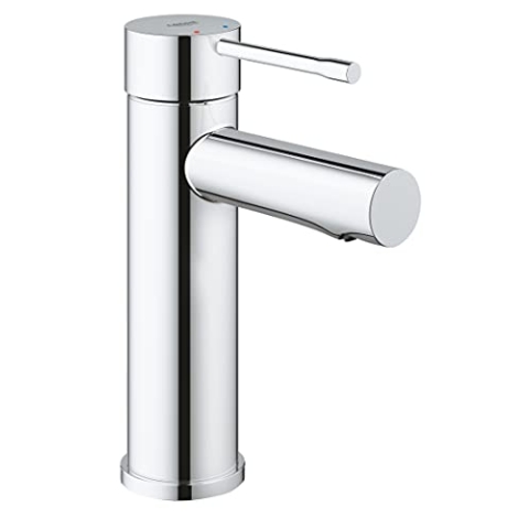 GROHE Essence, Waschtischarmatur, wassersparend (Wasserhahn für das Bad, 17cm hoch, Badarmatur mit langlebiger Oberfläche, einfache Installation am Waschbecken), chrom, 34294001