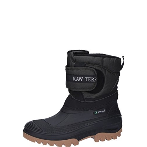 PVC-Winterstiefel Gr. 40 schwarz mit Klettverschluss und Webpelzfutter