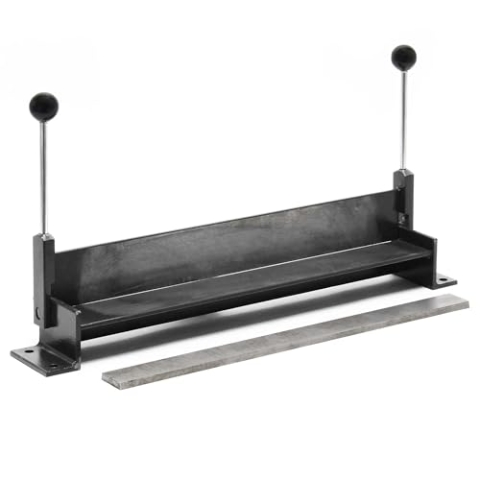 Wiltec Blechbiegemaschine 760 mm (30") Blechlänge, max. 90° Biegewinkel, Abkantbank zum Blech Abkanten aus Gusseisen in Schwarz