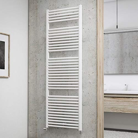 Schulte Badheizkörper München, 177 x 60 cm, 1129 Watt Leistung, Anschluss unten, alpinweiß, Designheizkörper, EP18060 04