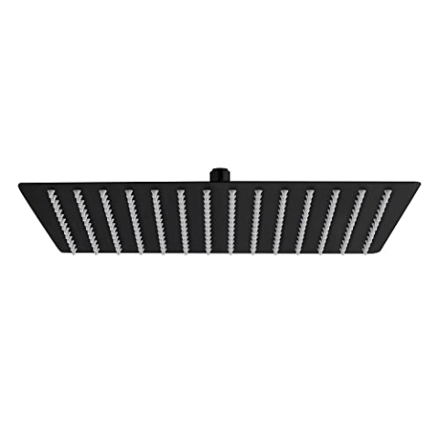 Aloni Regendusche Kopfbrause Quadrat Schwarz matt 40 x 40 cm
