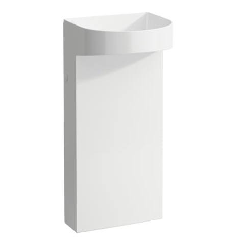 Laufen Sonar Waschtisch mit integrierter Säule, ohne Hahnloch, ohne Überlauf, 410x900mm, inkl. Ablaufventil, weiß, Farbe: Weiß - H8113410001121