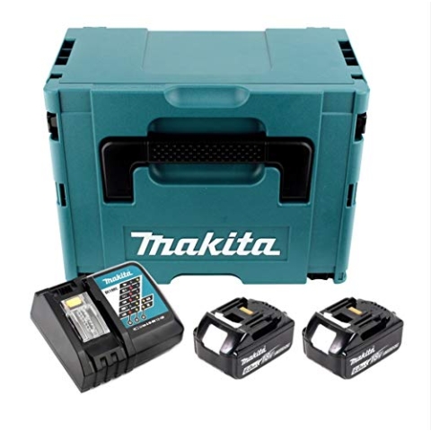 Makita Power Source Kit Li 18V mit 2x BL1860B Akku 6,0Ah + DC18RC Ladegerät (199480-6) + Makpac