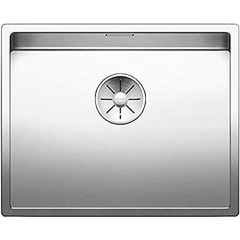 BLANCO CLARON 500-IF | Edelstahl Spüle | Einbauart: Einbau von Oben & Flächenbündig | für 60 cm breite Unterschränke | Widerstandsfähig gegenüber Kratzern | Großes Beckenvolumen