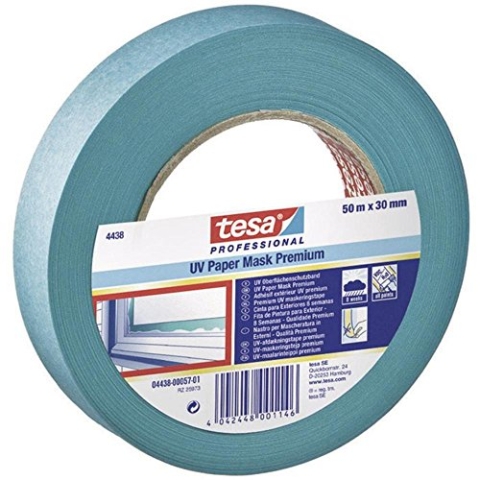 tesa tesakrepp® Klebeband UV-UV-Schutz (L x B) 50 m x 50 mm blau 4438 – 20 – 00 Inhalt: 1 Stück