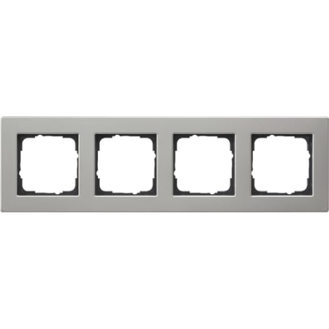 Gira 0214335 Abdeckrahmen "E2" 4-fach flach, edelstahl