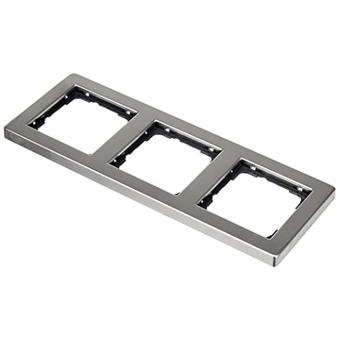 Gira 021333 Abdeckrahmen "E2" 3-fach, edelstahl