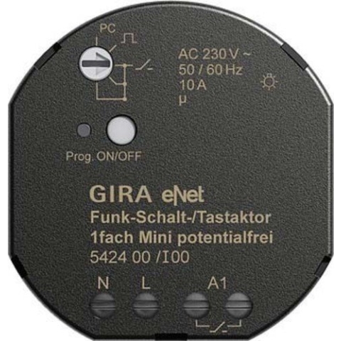 Gira 542400 Funk Schalt Tastaktor Mini 1-Fach Pot frei eNet