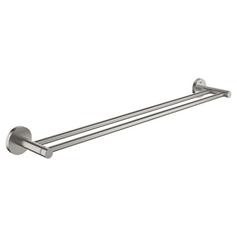Grohe Essentials Doppel-Badetuchhalter, supersteel, 1 Stück, 40802DC1