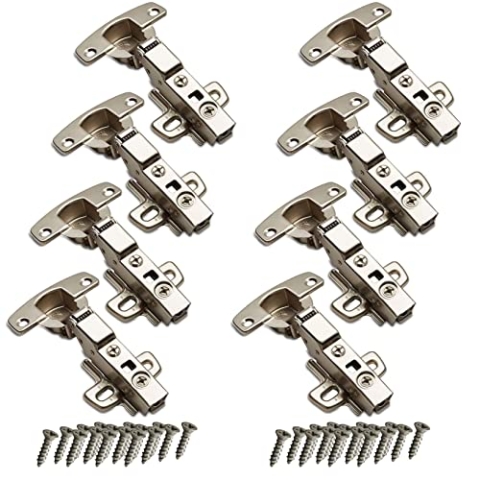 SOTECH 8er Set Hettich Sensys Topfband 8645i TH52 Mittelanschlag Öffnungswinkel 110 Grad Scharnier mit Dämpfung Höhe (Distanz) 1,5 mm inkl M4x16mm Schrauben halb Vorliegend Automatikscharniere