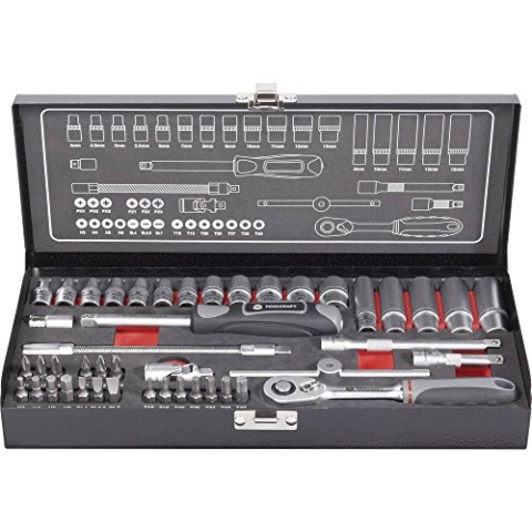 TOOLCRAFT Steckschlüsselsatz metrisch 1/4 (6.3 mm) 45teilig 826386