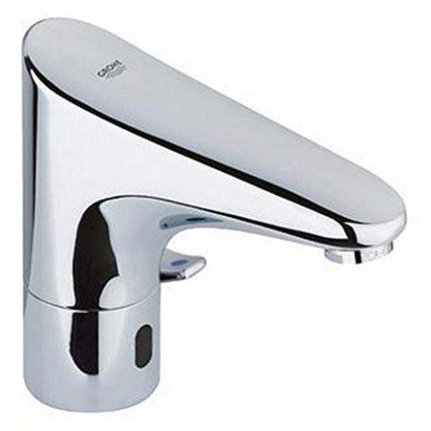 Grohe Europlus E | Infrarot-Waschtischarmatur mit Temperaturregulierung, batteriebetrieben | chrom | 36207001,Silber