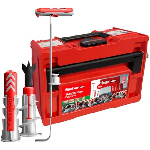fischer Tanos-Box DuoLine, 713-teiliges Dübelset, 6-10 mm Durchmesser, 30-80 mm Länge, DuoPower, DuoTec und DuoBlade für mehr Funktion, Leistung und Sicherheit, für Profis und Heimwerker