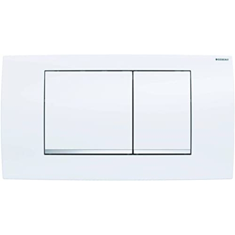 Geberit Twinline 30 Drückerplatte Weiß Glänzend/Chrom/Weiß für UP130