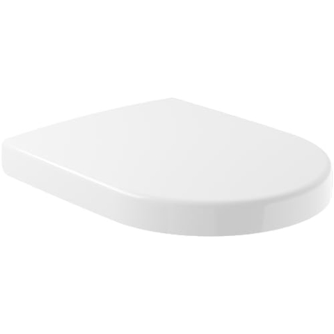Villeroy & Boch WC-Sitz Subway 2.0 - Toilettendeckel Weiß mit QuickRelease - WC-Deckel abnehmbar - Toilettensitz aus robustem Duroplast - Extra breiter Klodeckel D-Form - Original Ersatzteil