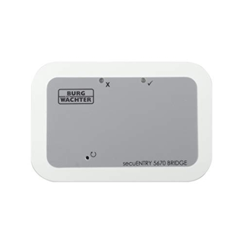 BURG-WÄCHTER secuENTRY Bridge 5670, Türöffnung und -schließung aus der Ferne via KeyApp, WLAN, Bluetooth-Signal, für alle secuENTRY Türschlösser