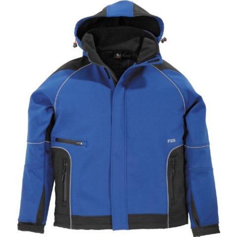 FHB Softshell Jacke "Walter" Größe L, 1 Stück, royalblau/schwarz, 78518-3620-L