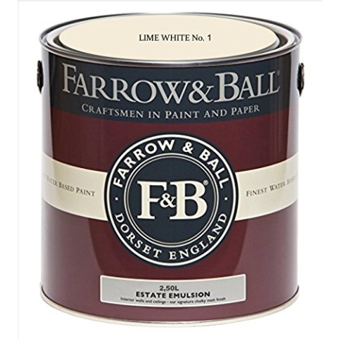 Farrow & Ball Estate Emulsion Farbe 2.5 Liter Lime White 1 Matt