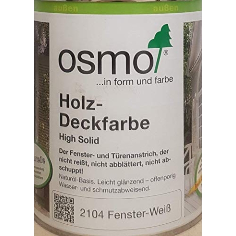 OSMO Holz-Deckfarbe 750ml Fenster-Weiss 2104