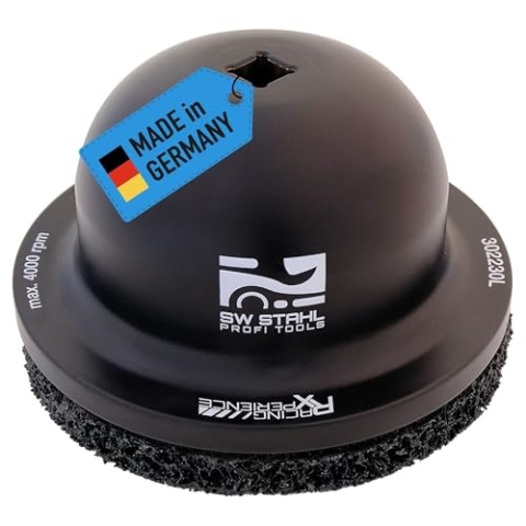 SW-Stahl 302230L Aluminium Radnabenschleifer Racing Experience I Made in Germany I Aufsatz für Schlagschrauber I Radnaben Reiniger I Multitool Schleifaufsatz