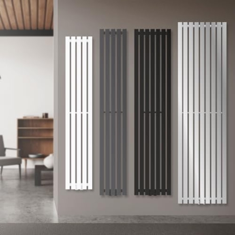ECD Germany Stella Design Paneelheizkörper - 370 x 1600 mm - Weiß - Heizkörper Handtuchwärmer Handtuchtrockner Designheizkörper Badheizkörper
