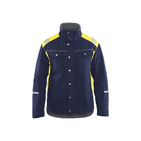 Blaklader 49151370 WINTERJACKET, Marineblau/Gelb, grootte 4XL