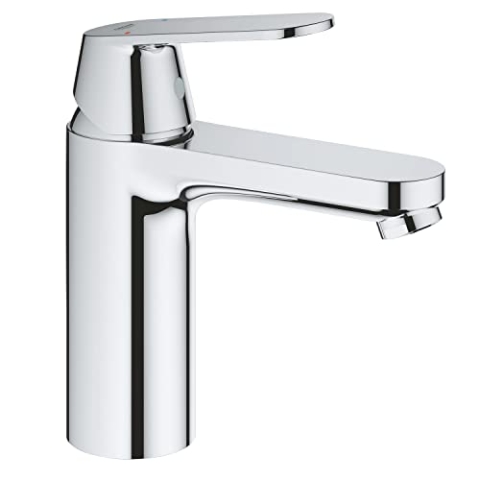 GROHE Eurosmart Cosmopolitan, Waschtischarmatur, wassersparend (Wasserhahn für das Bad, 17cm hoch, einfache Installation am Waschbecken, langlebige Oberfläche), chrom, 23327000