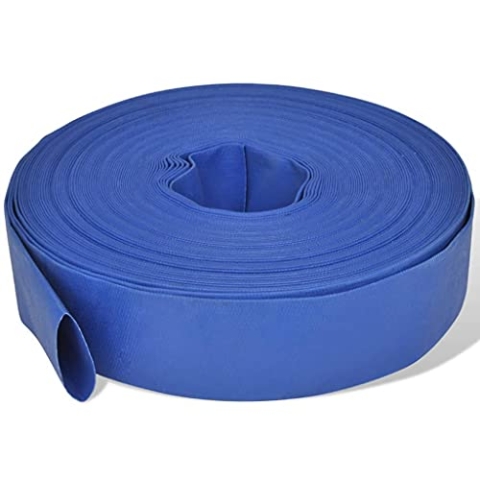 vidaXL Flachschlauch PVC 50m 2" Feuerwehrschlauch Gartenschlauch Bauschlauch