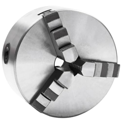 vidaXL Drehfutter 3-Backen Selbstzentrierend Backenfutter Dreibackenfutter Drehbankfutter Drehbank Drehmaschinenfutter 125mm Stahl 3000U/min