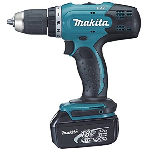 Makita DDF453SYE Bohrmaschine Umschaltknarren kabellos, Schwarz / Blau