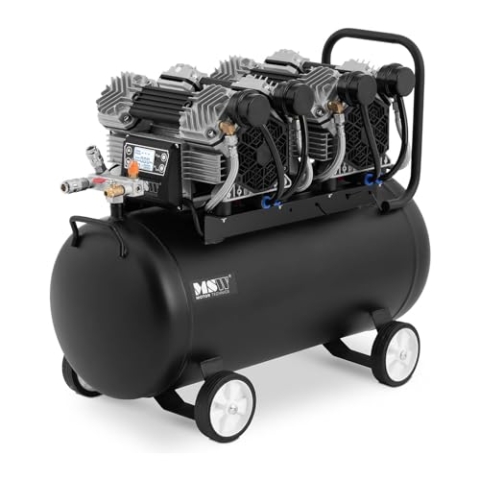 MSW MSW-OFAC3000 PRO50 Kompressor ölfrei 3-12 bar 50 L 3000 W Druckluft-Kompressor Luftkompressor Flüsterkompressor