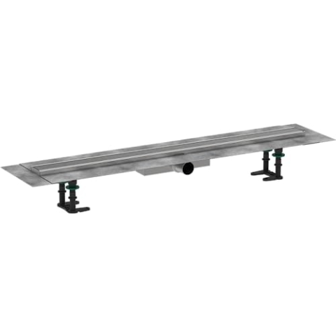 hansgrohe 56168800 RainDrain Compact Duschrinne 900 für flache Installation Edelstahl gebürstet Komplettset