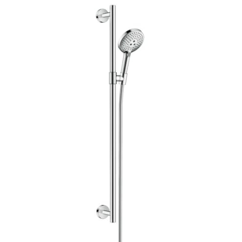 hansgrohe Raindance Select S 120 Duschset 0,90m, 3 Strahlarten, Weiß/Chrom