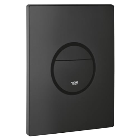 GROHE Nova Cosmopolitan - Abdeckplatte (156x197mm, wassersparend, für 2-Mengen- & Start & Stopp- Betätigung), phantom black, 38765KF0