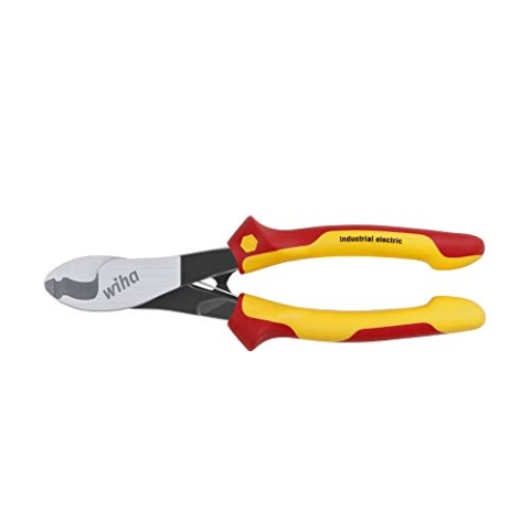 Wiha Alicates para corte de cables Industrial electric con resorte de apertura conectable y desconectable 210 mm, 8 1/4" (43667)