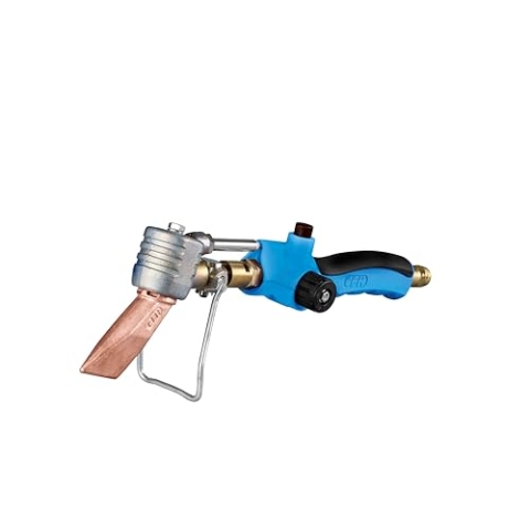 CFH Kupferlötkolben KL 143 - Premium Hammer Gas Lötkolben mit 240 g Kupferkolben, Lötbrenner mit Piezozündung, Lötgerät zum Weichlöten an Dachrinnen, Kupferblechen und verzinkten Stahlblechen