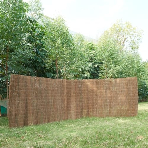 casa.pro Reisigzaun Brielle Reisigmatte 500 x 200 cm Sichtschutz aus Reisig 1,5 kg/m² Gartenzaun Balkonverkleidung
